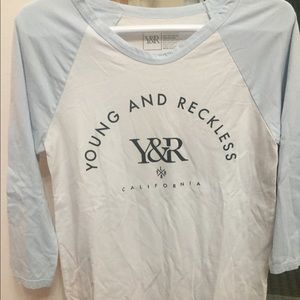 Young & Reckless 3/4 sleeve tee.